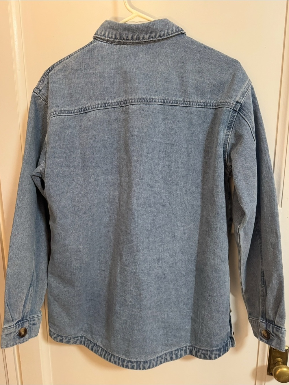 Light Blue Denim Jacket for Women - Casual Overshirt - Picture 3 of 3